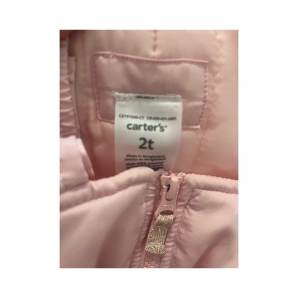 Carter Toddler Zip Puffer adjustable Strap  snow ski suit size 2T - Picture 2 of 5